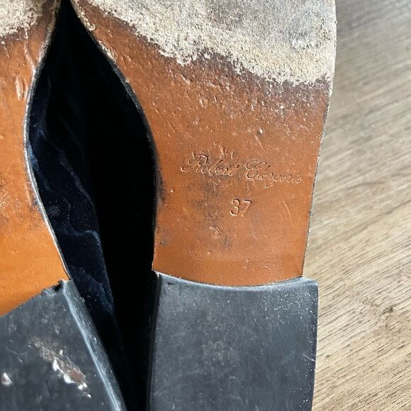 Clergerie black velvet slides 37 - Picture 7 of 8